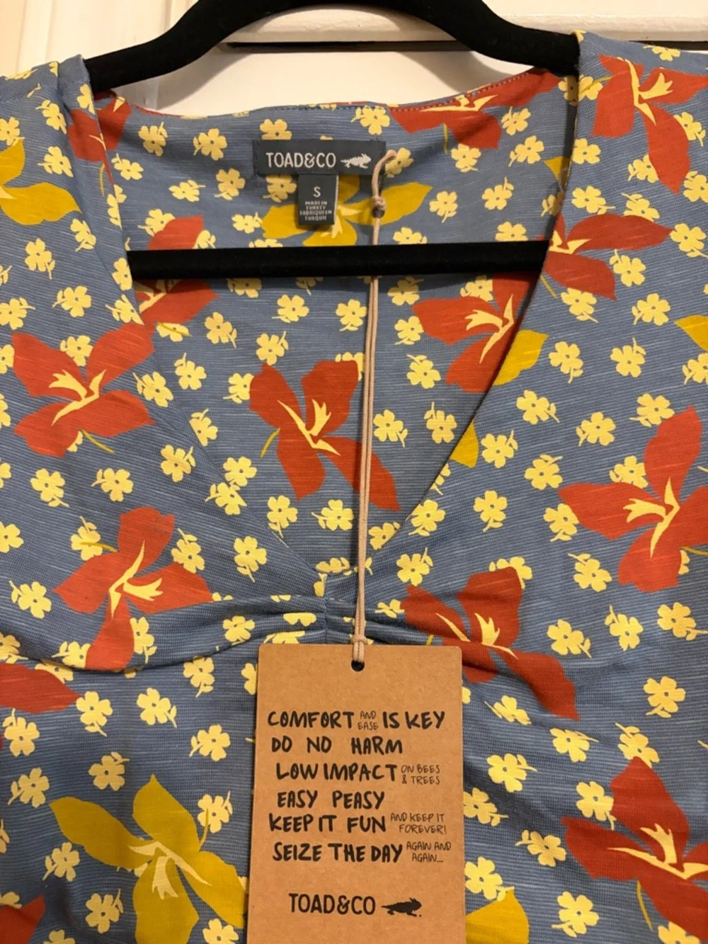 Toad & Co. Rosemarie SL Dress North Shore Lily Print Small NWT - Picture 2 of 6